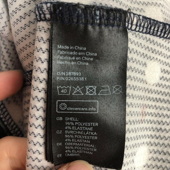 H&M Divided Navy Blue White Polka Dot Dress Sz 6 - Picture 7 of 8